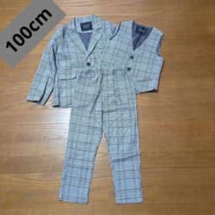 フォーマルスーツセット サイズ9(約100cm )チェック柄のサムネイル