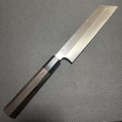 スケナリ　佑成　本焼　むきもの　6寸　刃渡り　181mm 黒檀八角柄　白一 スケナリ 佑成 本焼 むきもの 6寸 刃渡り 181mm 黒檀八角柄 白一