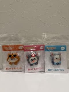 まめきちまめこ　メロ　タビ　シンバ　ぬいぐるみバッジ 3点セットのサムネイル