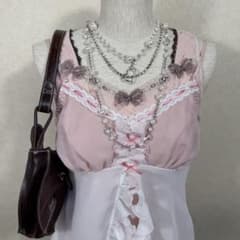 axes femme 3つリボンタンクトップ　Y2K coquette 森ガール axes femme y2k リボンレースタンクトップ バレエコア 森ガール - メルカリ