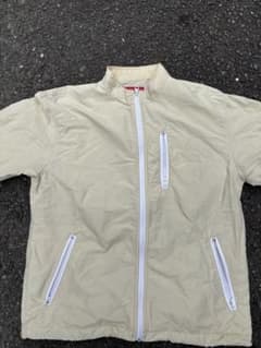 supremeナイロンジャケット ベージュ フロントジッパー - メルカリ