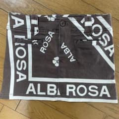 ALBA ROSA ミニスカート ブラウン ハイビスカス柄 - メルカリ