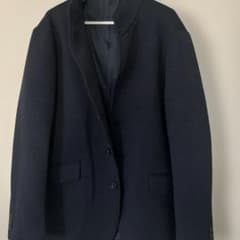 IKKA LOUNGE ノーカラージャケット XL ネイビーのサムネイル