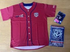 ラグビー　花園近鉄ライナーズ応援グッズ３点セット（シャツ、マフラータオル、手袋）