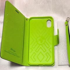iPhone x 手帳型ケース きみどり&ネイビーのサムネイル