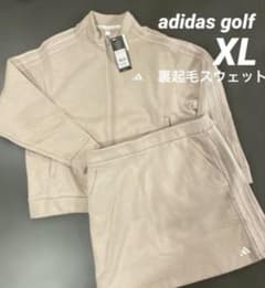 新品 アディダス 長袖　スカート 裏起毛　セットアップ　秋冬　ゴルフウェア アディダスゴルフ 長袖トレーナー&スカート裏起毛セットアップ スリー