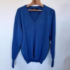 Pringle プリングル カシミヤ Vネック ニット ブルー 42 107cm - メルカリ
