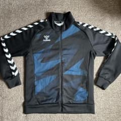 hummel ジップアップジャケット 黒/青(国士舘大学)のサムネイル