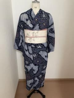 有松絞り　浴衣　絞り　大人かわいいのサムネイル