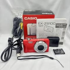 動作品 早い物勝ち！ CASIO EX-ZS100 デジタルカメラ 人気のレッド 動作品 早い物勝ち！ CASIO EX-ZS100 デジタルカメラ 人気のレッド