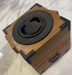 美品レア 木製南部鉄器 ポータブル灰皿 引き出し付き】 - メルカリ