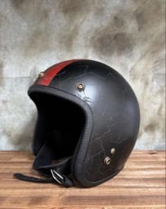 ジェットヘル 小帽体 目深く被れる　ビンテージ風 エイジング Lサイズのサムネイル
