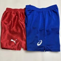 PUMAとASICS ハーフパンツ 2点セット　140のサムネイル
