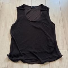 GIORGIO ARMANI ノースリーブニット　トップス　メッシュ　レーヨン GIORGIO ARMANI ノースリーブニット トップス メッシュ レーヨン