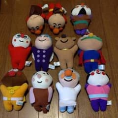 90's UFOキャッチャー アンパンマン 人形 ぬいぐるみ セット レア 中古