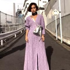 Ameri Vintage アメリヴィンテージ　レース　ワンピース　紫のサムネイル