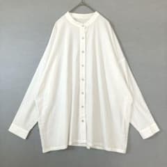 patterntorso 白 バンドカラー シャツ ゆったり FREE 長袖のサムネイル