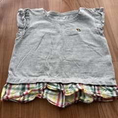 Arnold Palmer フリル袖 チェック柄切替 Tシャツのサムネイル