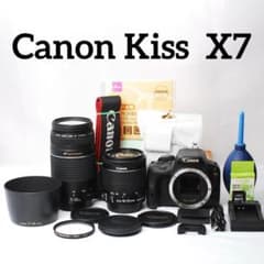 Canon Kiss X7 ダブルレンズ 手振れ補正 望遠 軽量 動画対応 - メルカリ