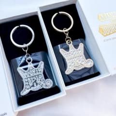 嵐 キーホルダー 嵐を旅する展覧会 スワロフスキー ゴールド&シルバー