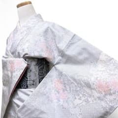未着用 白大島 大島紬 身丈169 裄66 牡丹 菊花 扇 着物 062b - メルカリ