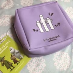 MOOMIN ムーミン谷のなかまたち　スクエアポーチ　ニョロニョロ　パープル