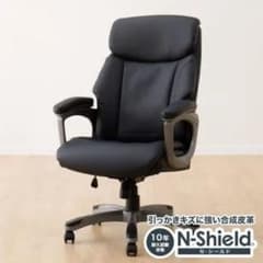 ニトリ　傷・汚れに強い合成皮革 オフィスチェア(エステン Nシールド BK)のサムネイル