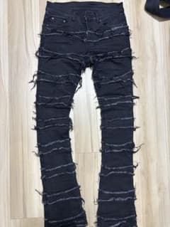 mnml ダメージ加工 デニムパンツ ブラックのサムネイル