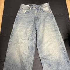 ZARA ワイドレッグデニムパンツ ライトブルー 38のサムネイル