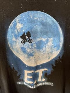 E.T. Tシャツ XL 映画 ムービー ビッグロゴ ビッグサイズ BLK - メルカリ