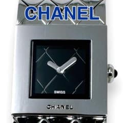 シャネル マトラッセ ブラック クォーツ 黒 レディース 腕時計 稼働