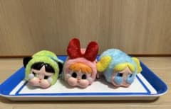 [3체 세트] POP ​​MART CRYBABY 파워 퍼프 걸즈 봉제인형