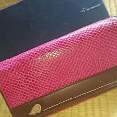 値下げ ４℃ 新品 牛革 長財布のサムネイル