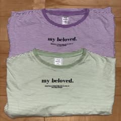 ショート丈半袖Tシャツ二点セット 黄緑　紫　150センチ　夏のサムネイル