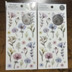 シール　シールセレクション　透明フラワー　デザインシール　ガイア