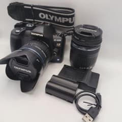 OLYMPUS E-520 デジタル一眼レフカメラ 本体　ダブルレンズのサムネイル