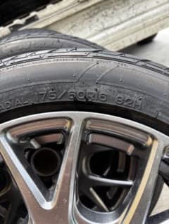 引取限定 山バリ 175/60R16 アルミホイール付き 4本セット - メルカリ