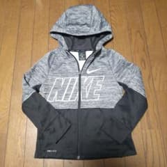 NIKE キッズ パーカー DRI-FIT グレー ブラック 120~130のサムネイル