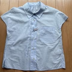タイムセール【マーガレットハウエル】ライトブルー 半袖シャツ※クリーニング済のサムネイル