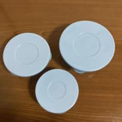 HEAT RESISTANT ガラスボウル 蓋付き 保存容器　3点セットのサムネイル