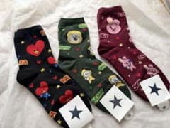 BT21 Maknae Line Socks 3-Pair Set (Character Design)