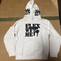 flexwitme ホワイトパーカーbrrrsos着用 yokosquad flexwitmeホワイトパーカー - メルカリ