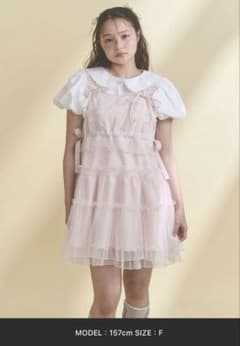 新品タグ付き】merryjenny チュールドロストミニキャミワンピース
