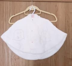 【新品・未使用】西松屋 ベビーポンチョ ホワイト おばけ柄のサムネイル