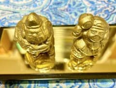 金運！開運！厄除！金運最高神　純銅製　鍍金　大国神　恵比寿神　魂入り祈祷済み 金運厄除！人生反転！208g大国神 228g恵比寿神 純銅製 魂入り最強2神