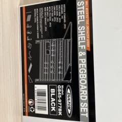 ダルトン スチール シェルフ＆ペグボード セット G845-977BK ブラックのサムネイル