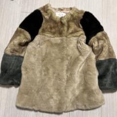 ZARA girls 116cm フェイクファーノーカラーコートのサムネイル
