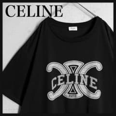 極美品☆超高級モデル☆トリオンフロゴ】セリーヌ Tシャツ 半袖 入手 