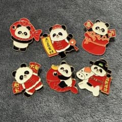 万博限定】6個セット！中国館 EXPO2025 パンダ ピンバッジ ピンバッチ