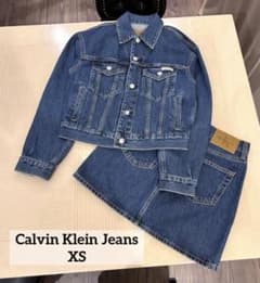 カルバンクラインジーンズ Gジャン デニムジャケットミニスカートセットアップXS カルバンクラインジーンズ Gジャン デニムジャケットミニスカート